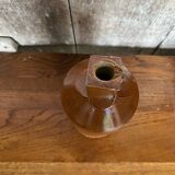 Antique Doulton Lambeth Brown Salt Stoneware Bottle Square Base 1860