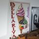 Vintage artisanal ice cream parlour sign Bellariva Arcachon 90 x 58cm