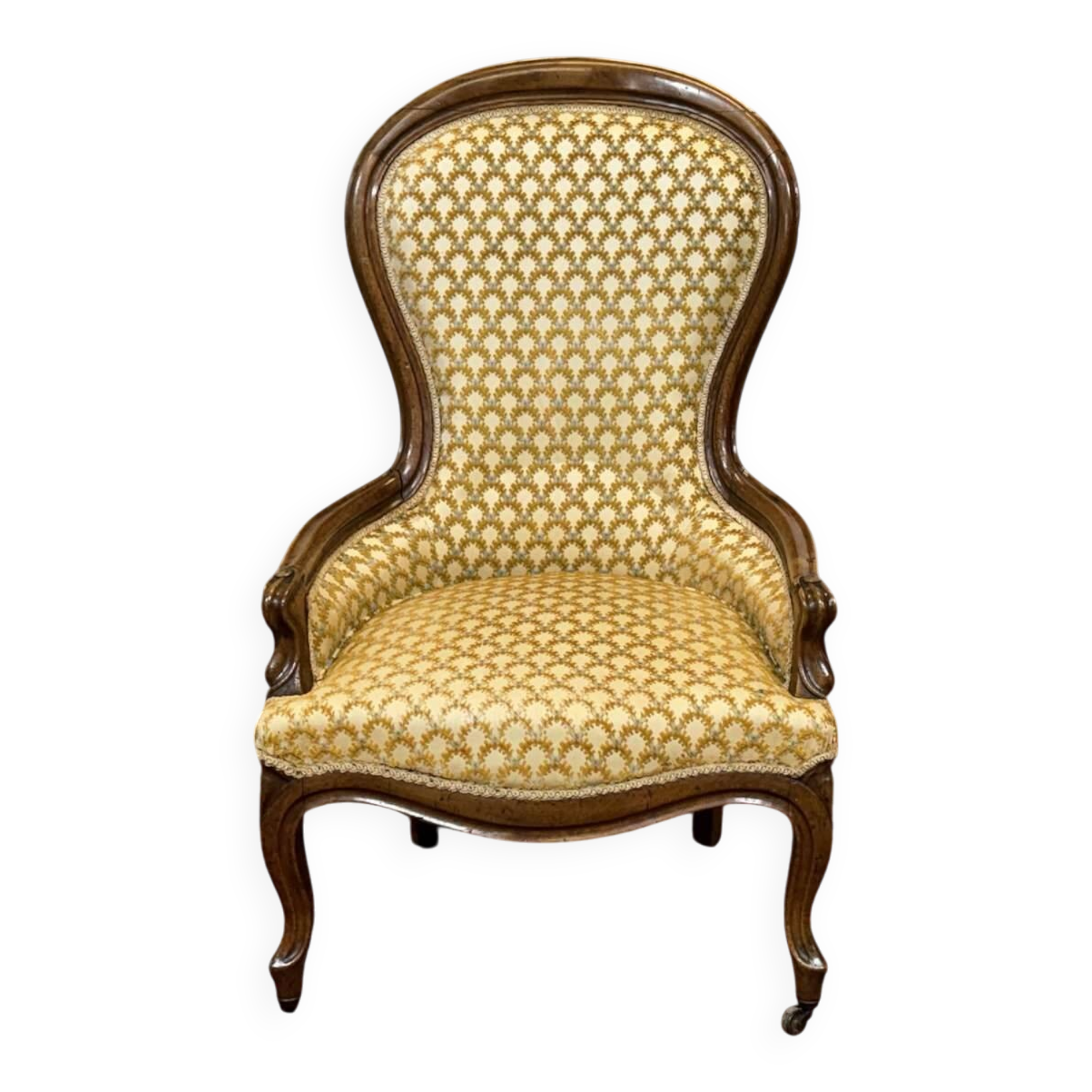 Napoleon III armchair from the 19th century in walnut.