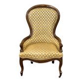 Chauffeuse Napoléon III XIXème en noyer