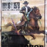 Corrida poster 1978 girona spain rejoneador bull toro bullring toreador picador banderillas