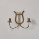 Pair of vintage brass candle sconces, France, 1940.