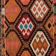 Vintage Turkish Mini Kilim 108x58 cm Wool Small Kelim Runner, shabby Chic