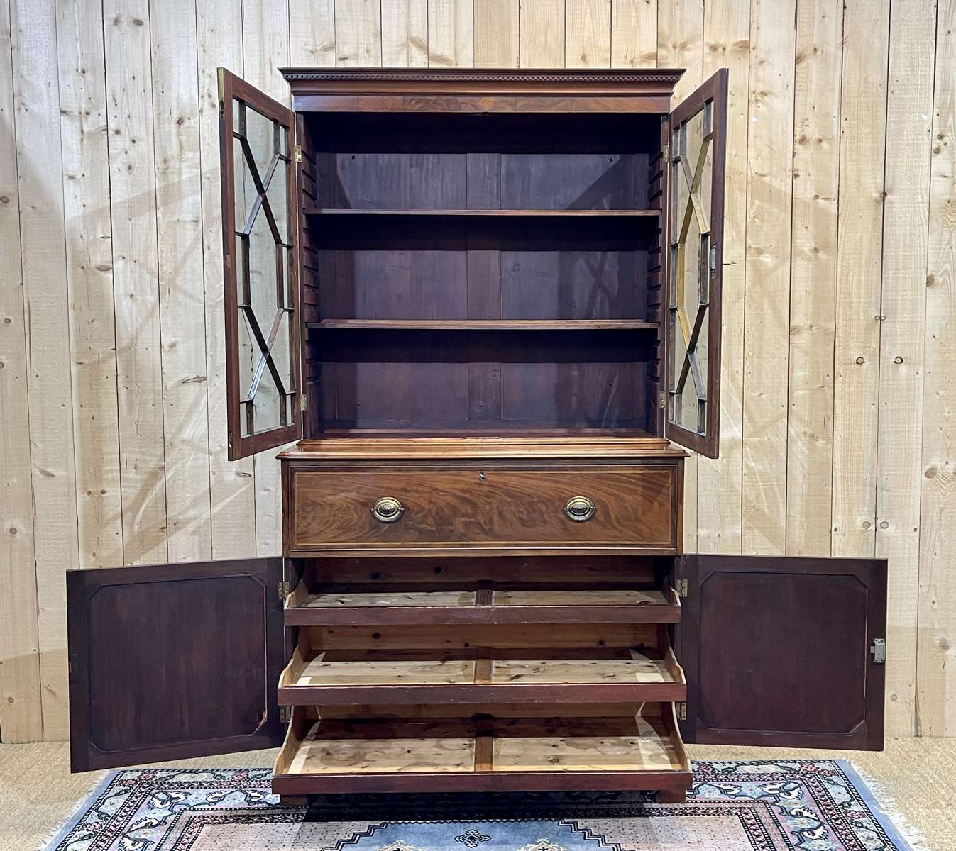 Nineteenth-century English mahogany scriban