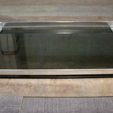 Metal plate & design glass Italian 1970