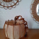 Vintage rattan pendant lamp