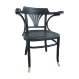 Wood curved armchair