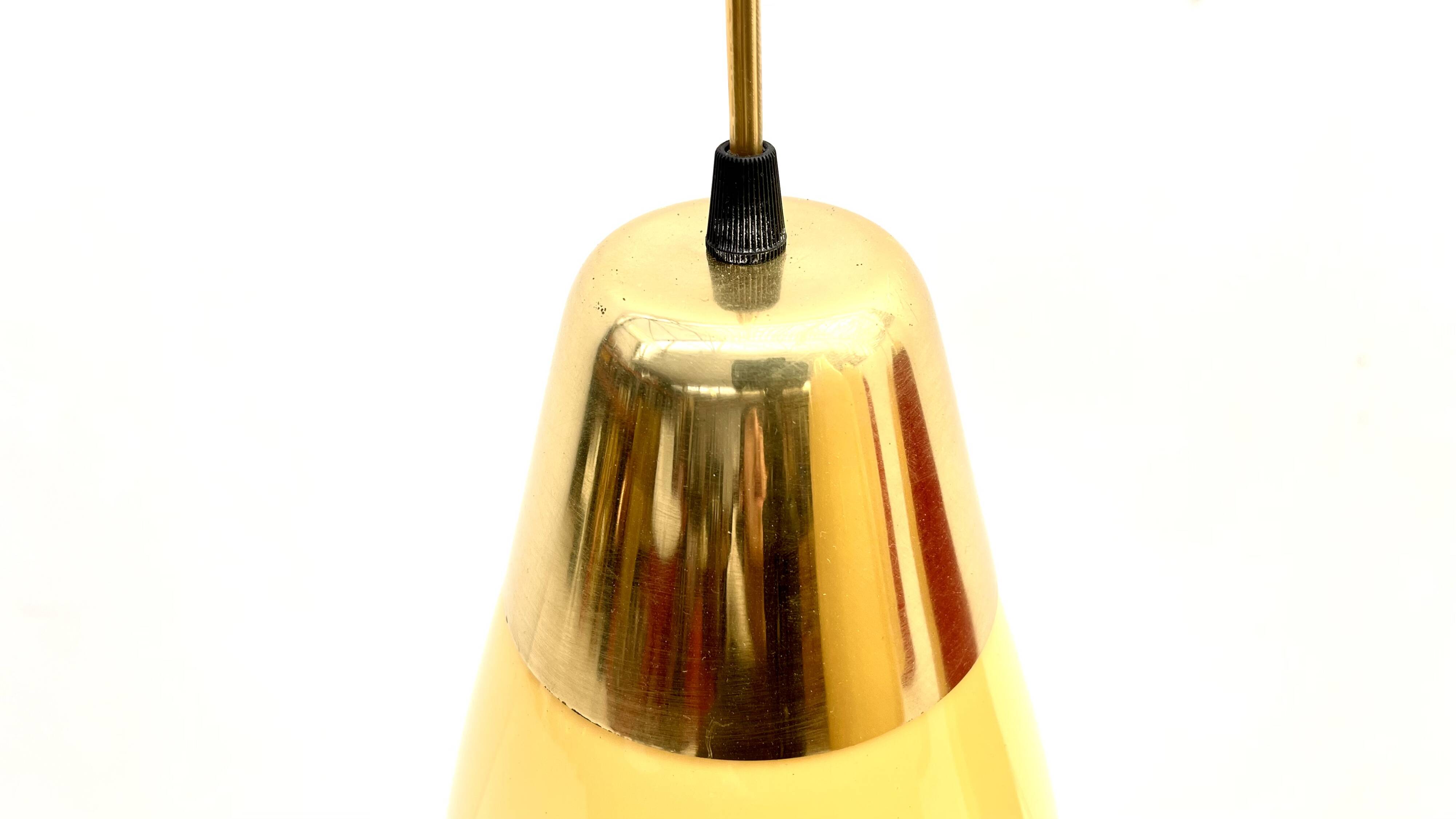 red and yellow murano glass pendants