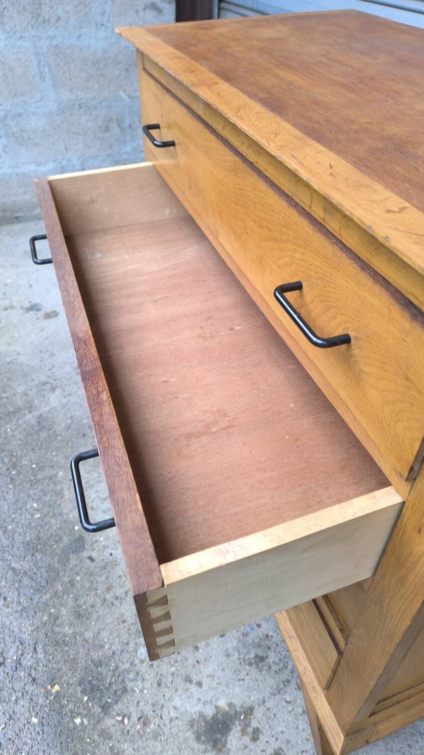 1960 compass foot chest of drawers