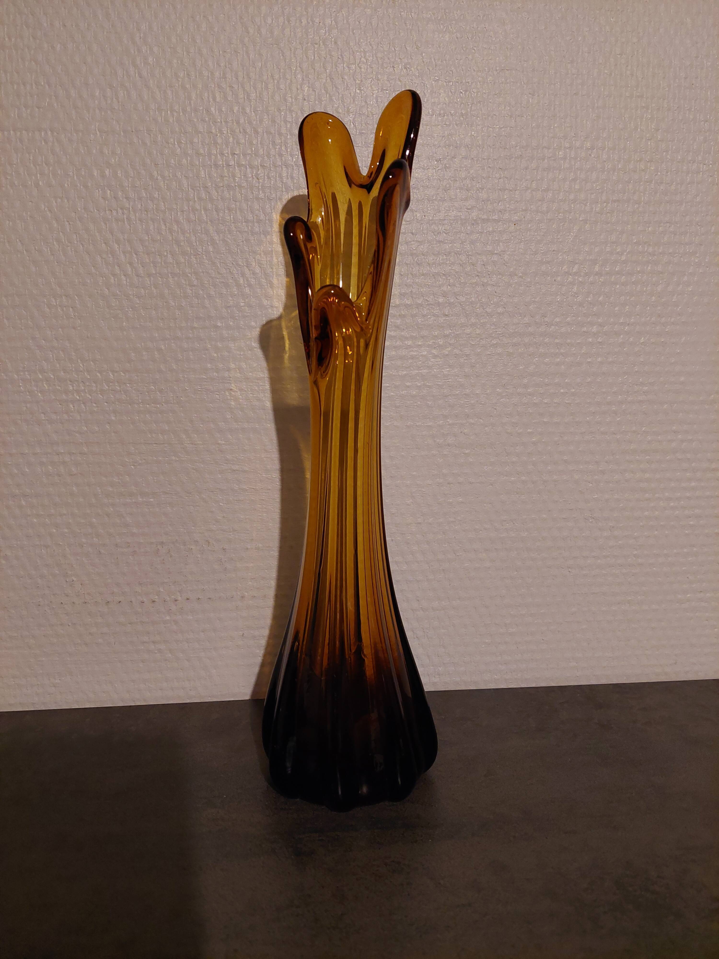 Amber yellow vase