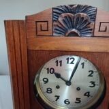 Wooden clock art deco style
