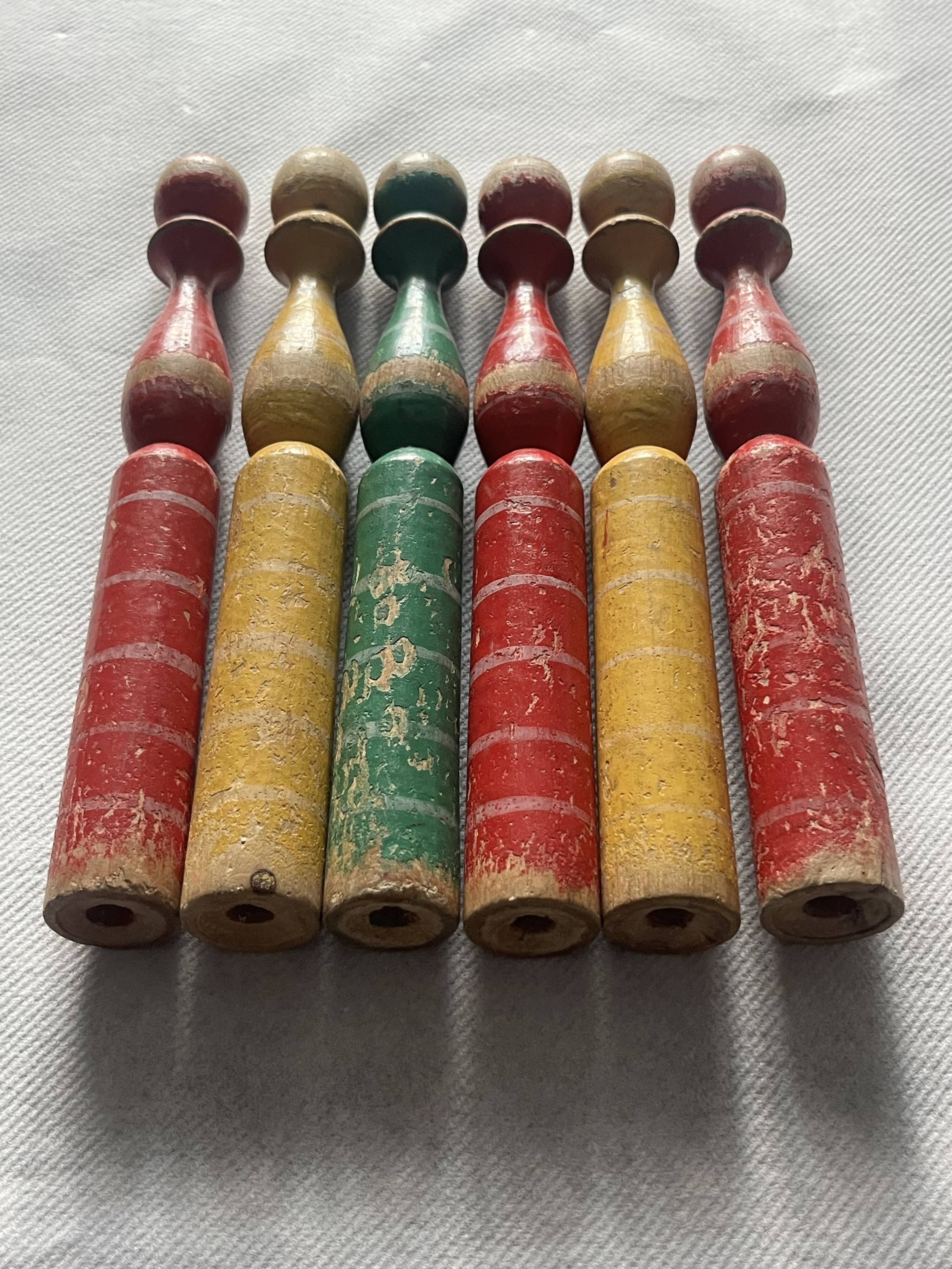 Wooden bowling game