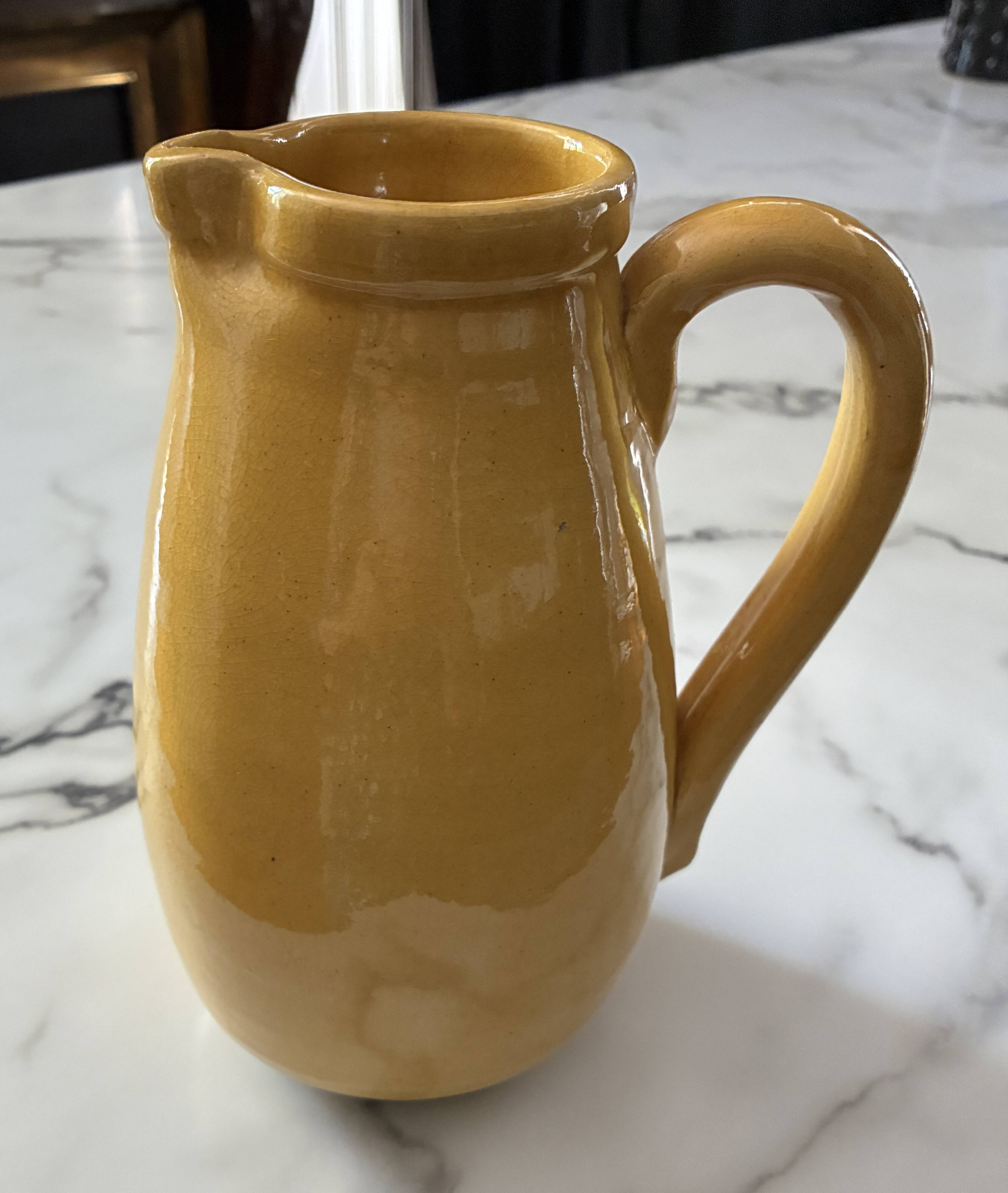 Glazed terracotta jug