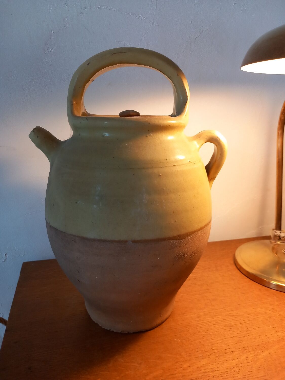 Terracotta goat water jug