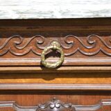 Buffet Sculpted in Walnut marble style Louis XVI