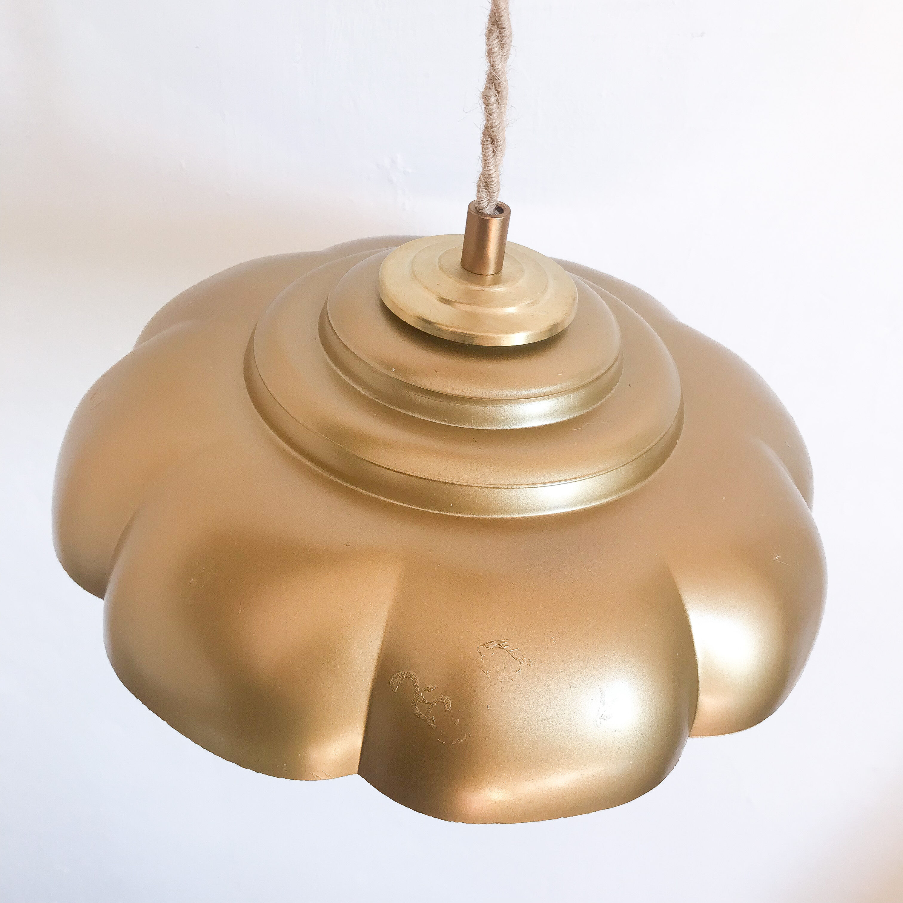 Vintage golden lampshade pendant light