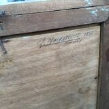 Oil on panel. our fishes