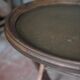 Small folding coffee table with a wooden top and brass in the Napoléon III style.