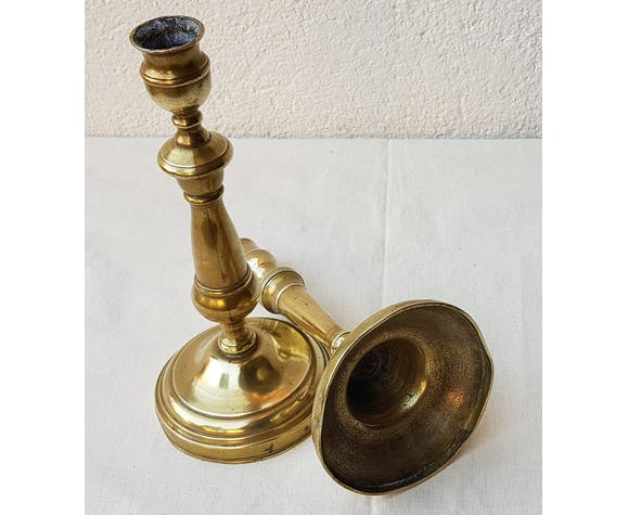 Brass candlestick duo