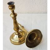 Duo de bougeoirs en laiton