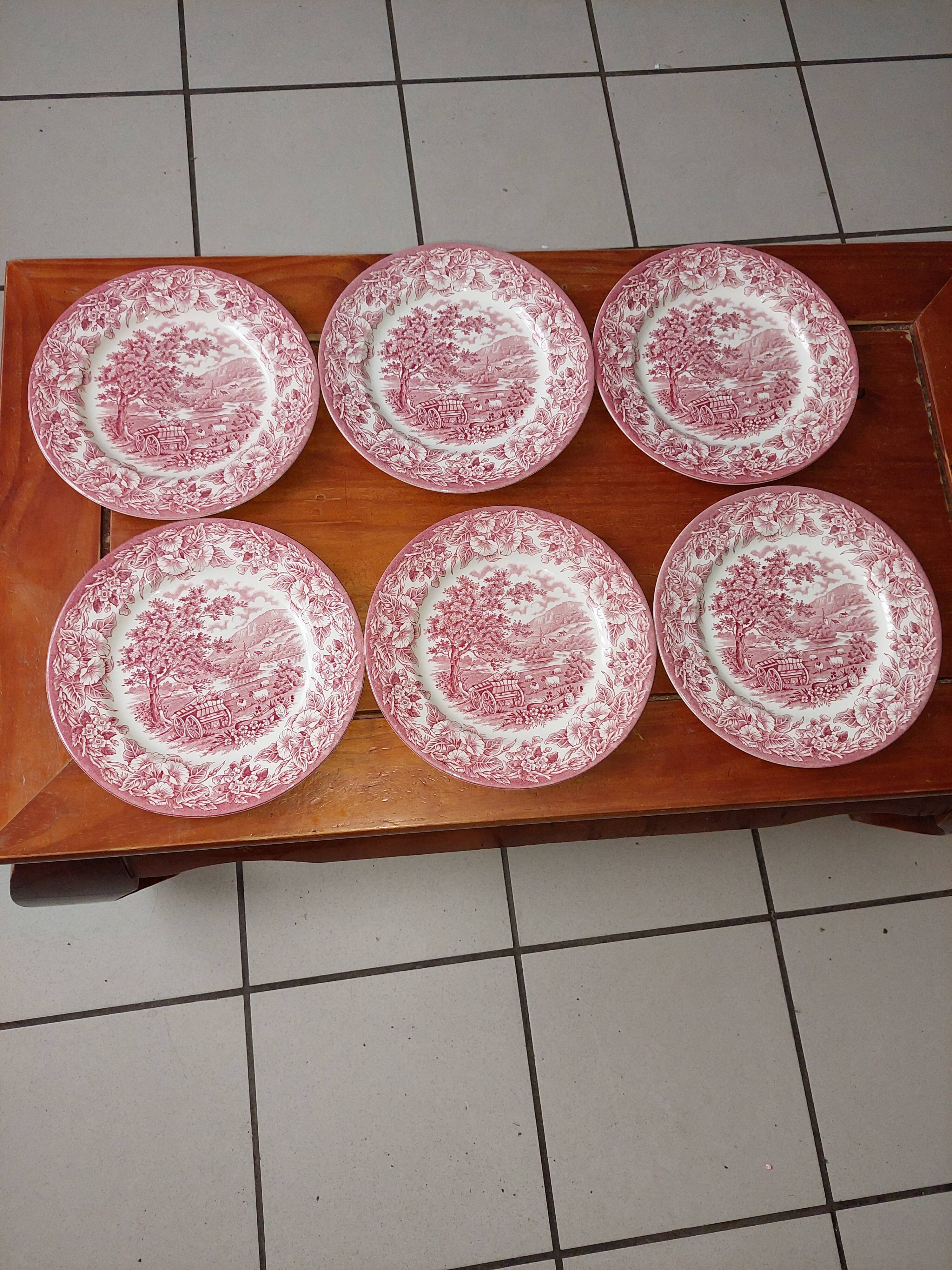 Set of 6 plates england ironstone