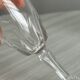 5 clear crystal liqueur glasses.
