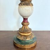 Vintage Ostrich Egg Lamp Stand Art Deco Venetian Florentine Candle Holder