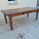 Old oak farmhouse table twisted feet