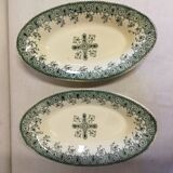 Old raviers, small dishes oval armer