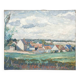 Painting “Village”, Oil on canvas signed.
