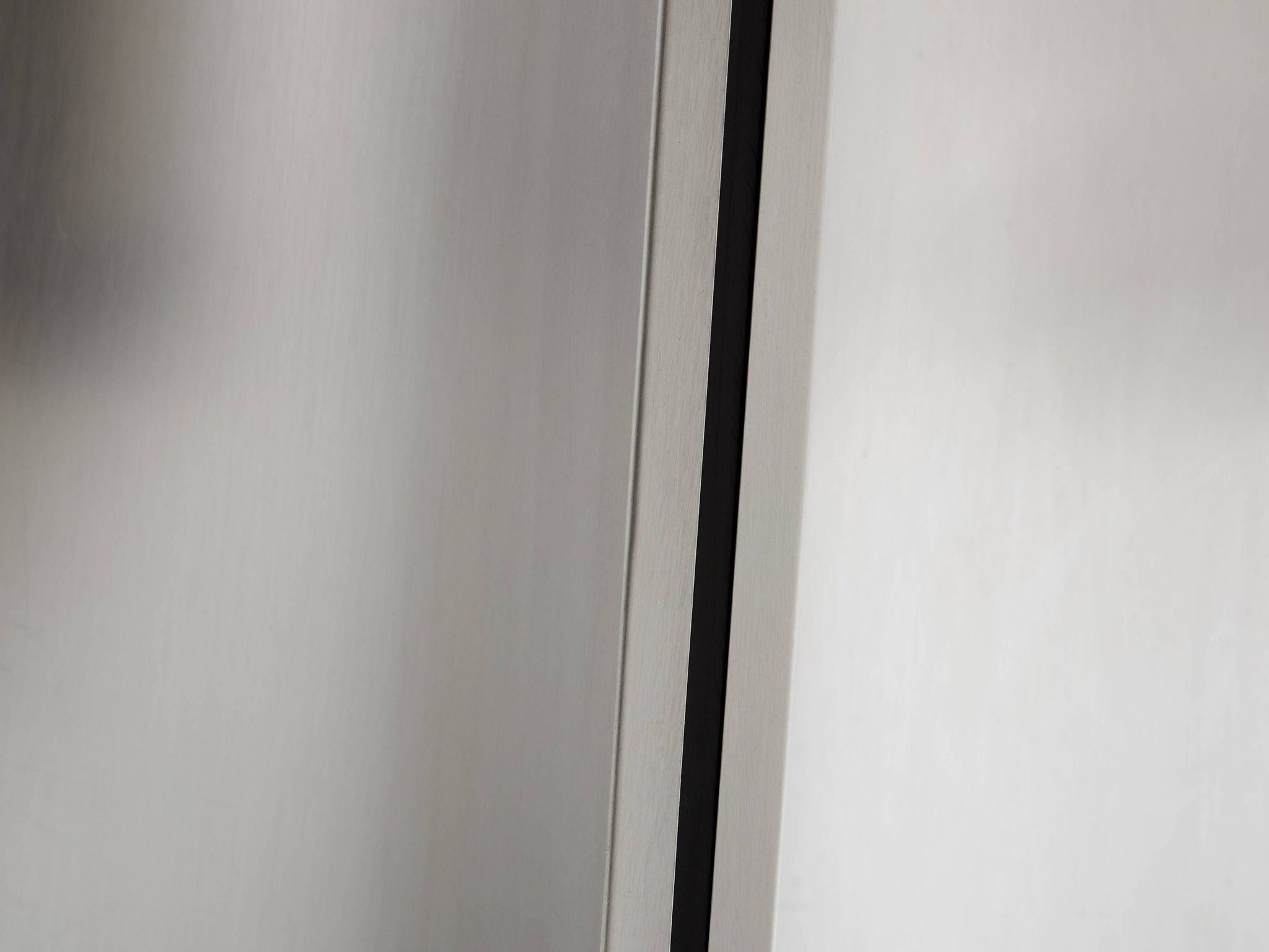 Table by Luigi Saccardo for Maison Jansen brushed steel black glass 1970