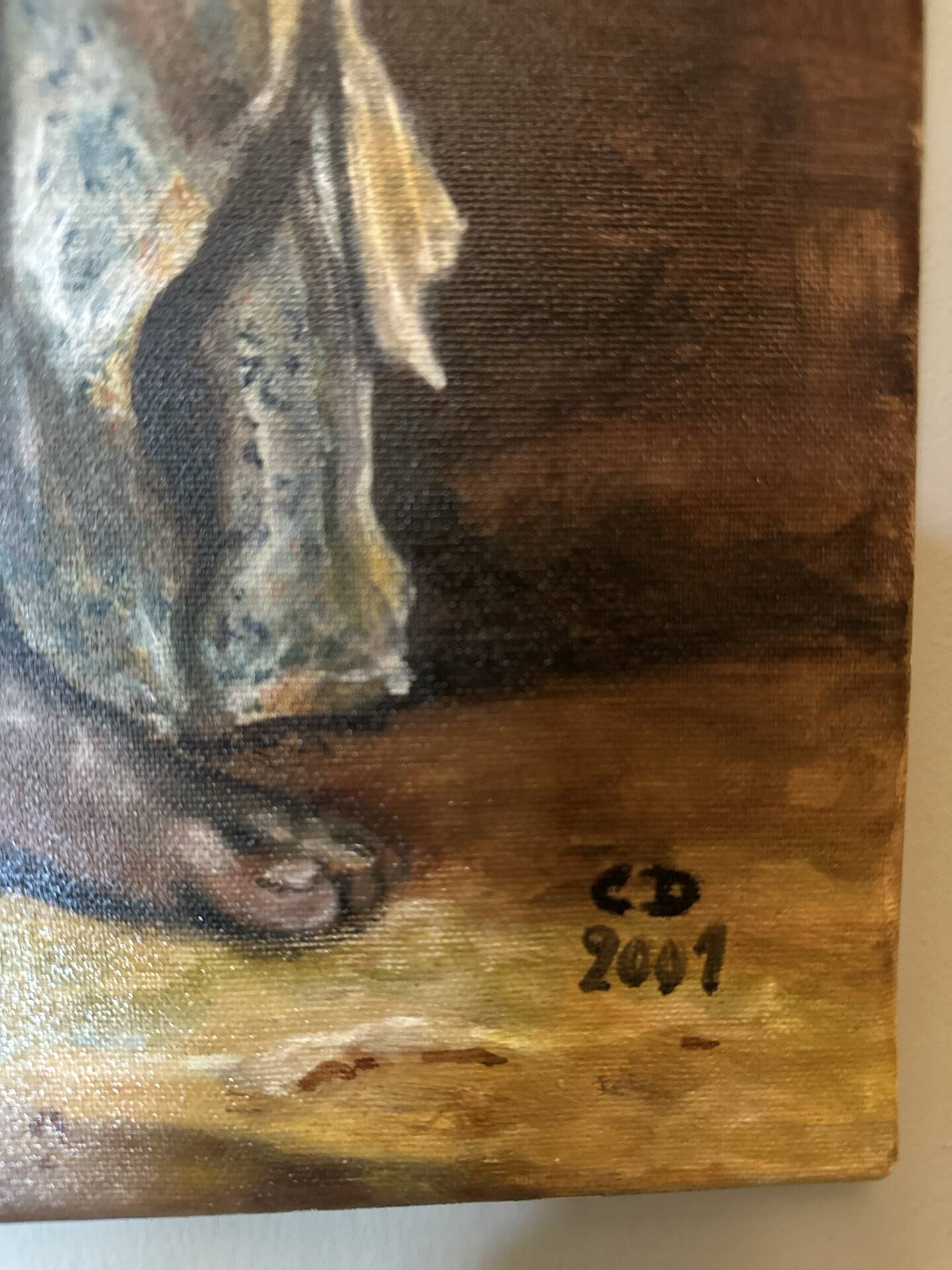 Painting portrait signed