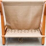 Sculptural oak easy chair