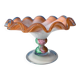 Vintage Murano glass wavy multicoloured centrepiece bowl