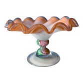 Vintage Murano glass wavy multicoloured centrepiece bowl