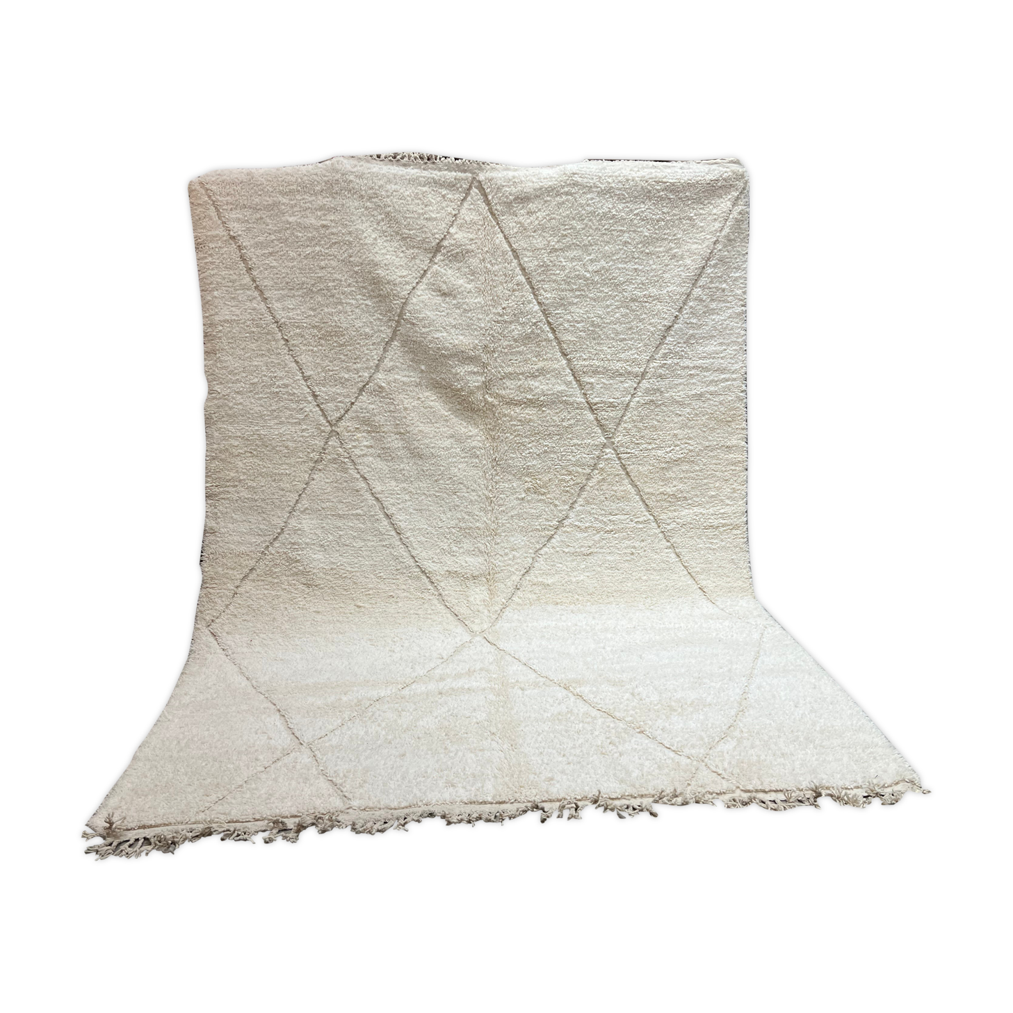 Blessed carpet Ouarain white/white 354x250cm