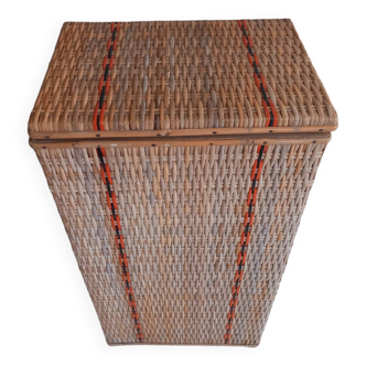 Vintage rattan basket or chest
