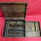 Old wooden cabinet with storage compartments