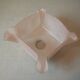 Old lampshade suspension ceiling light in pearl pink glass 26 cm vintage retro decoration