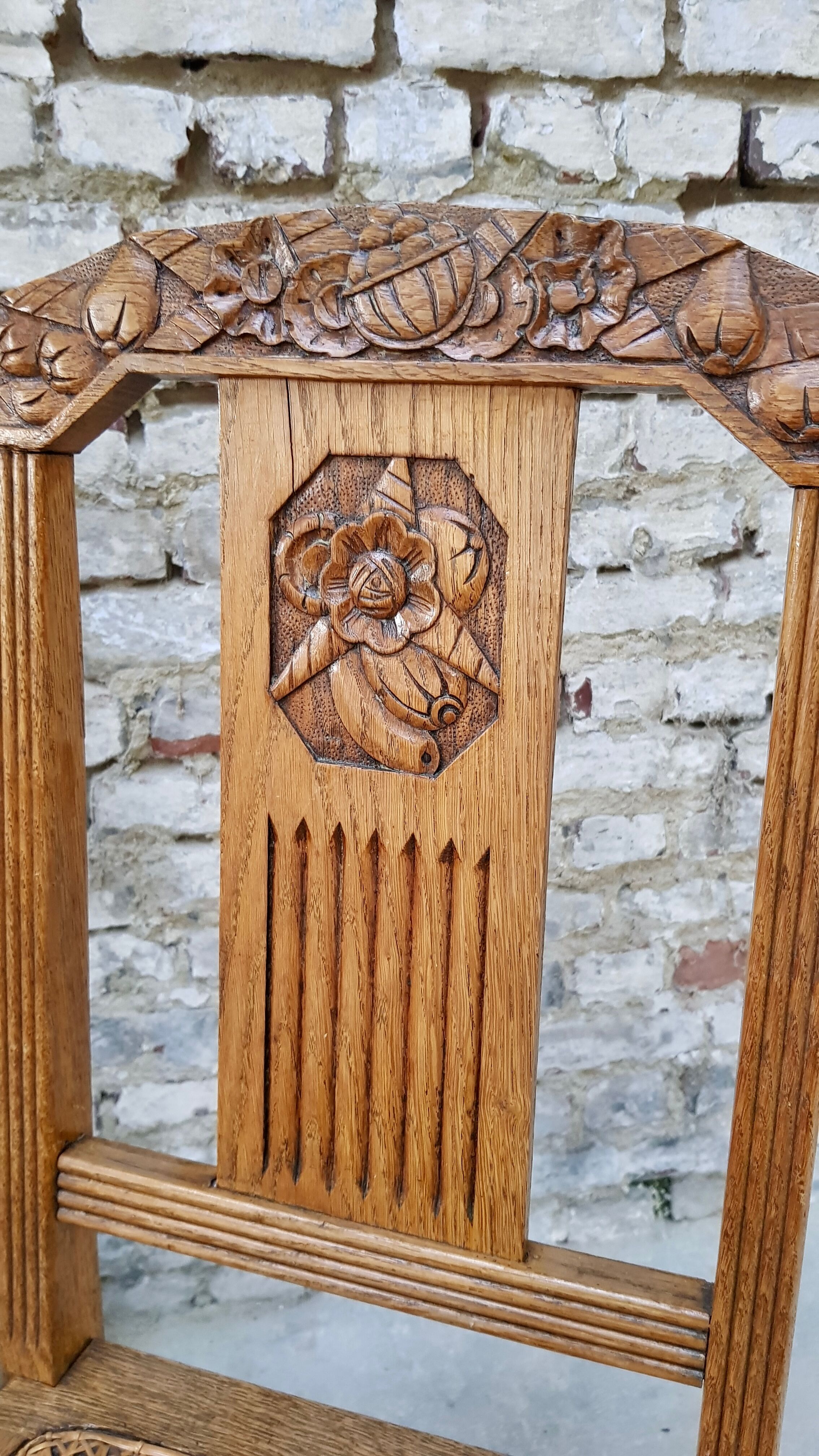 Lot 4 art deco cans chairs