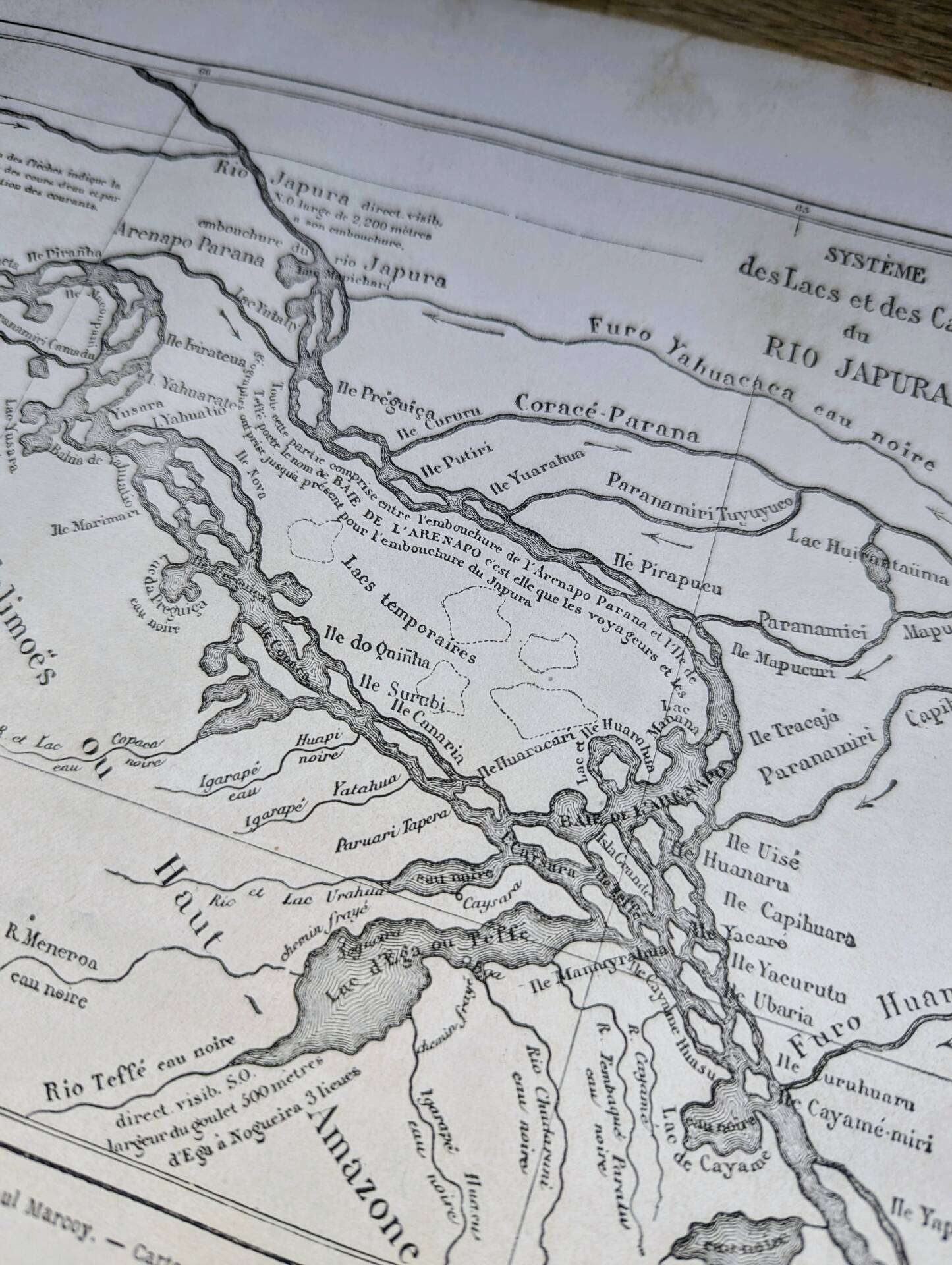 The Caquetá River (Japurá). Printed illustration from 1866.