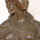 Buste en plâtre de Mme Du Barry d'après Pajour, XIXème s.
