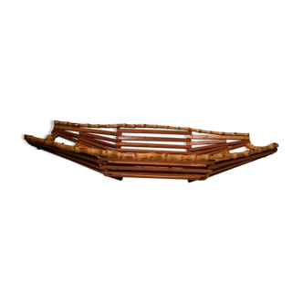 Corbeille en bois et bambou