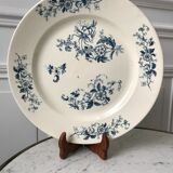 large round flat Terre de Fer Longwy model "YCHO" late nineteenth