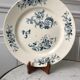 large round flat Terre de Fer Longwy model "YCHO" late nineteenth