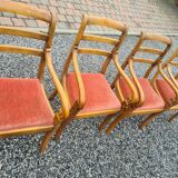 Louis Philippe style armchairs in cherry set of 4