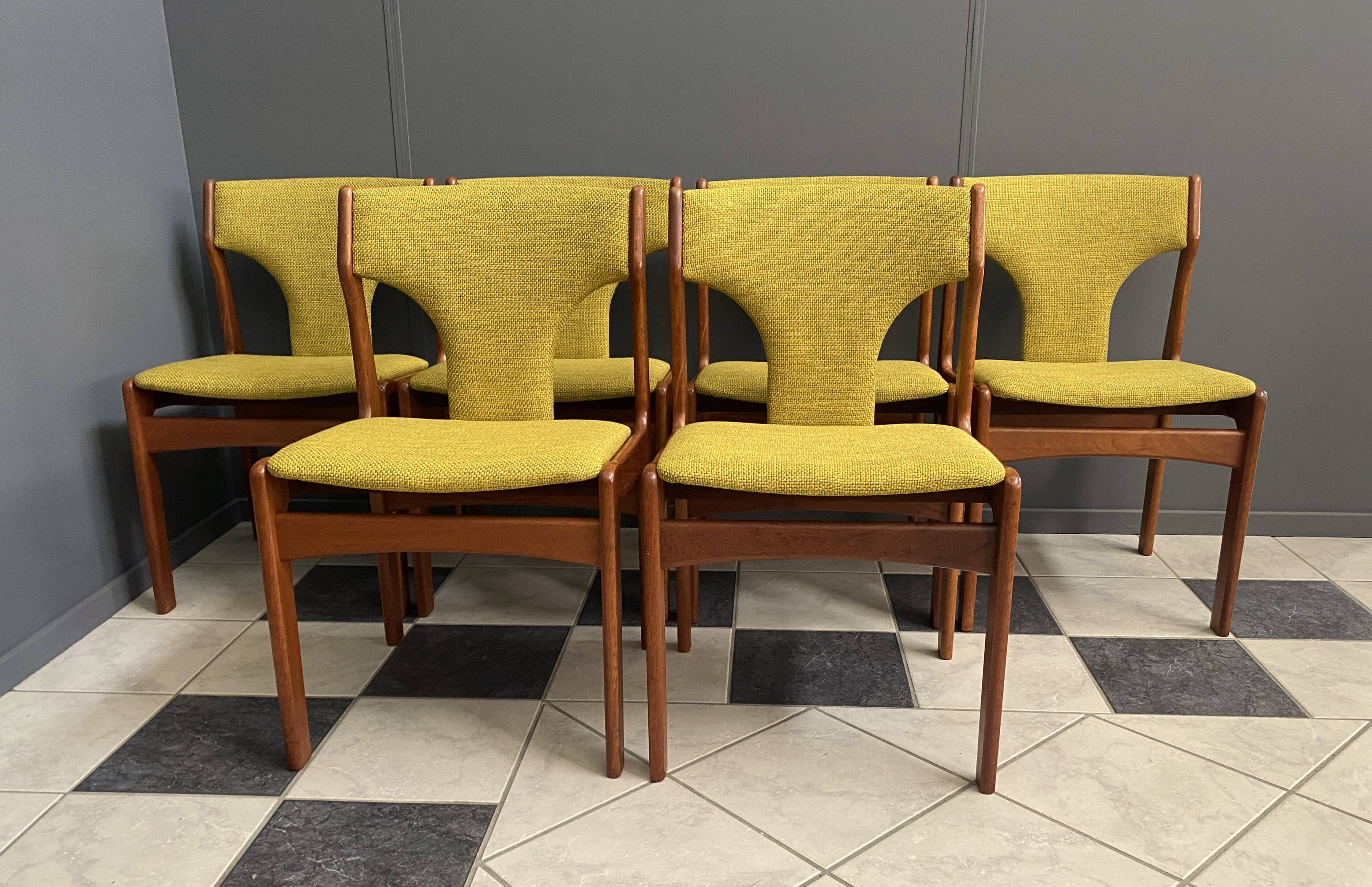 Set of 6 Teak Eric Buch dining chairs Denmark