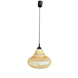 Opalescent glass pendant lamp, Narva Leuchen, Germany, 1970s.