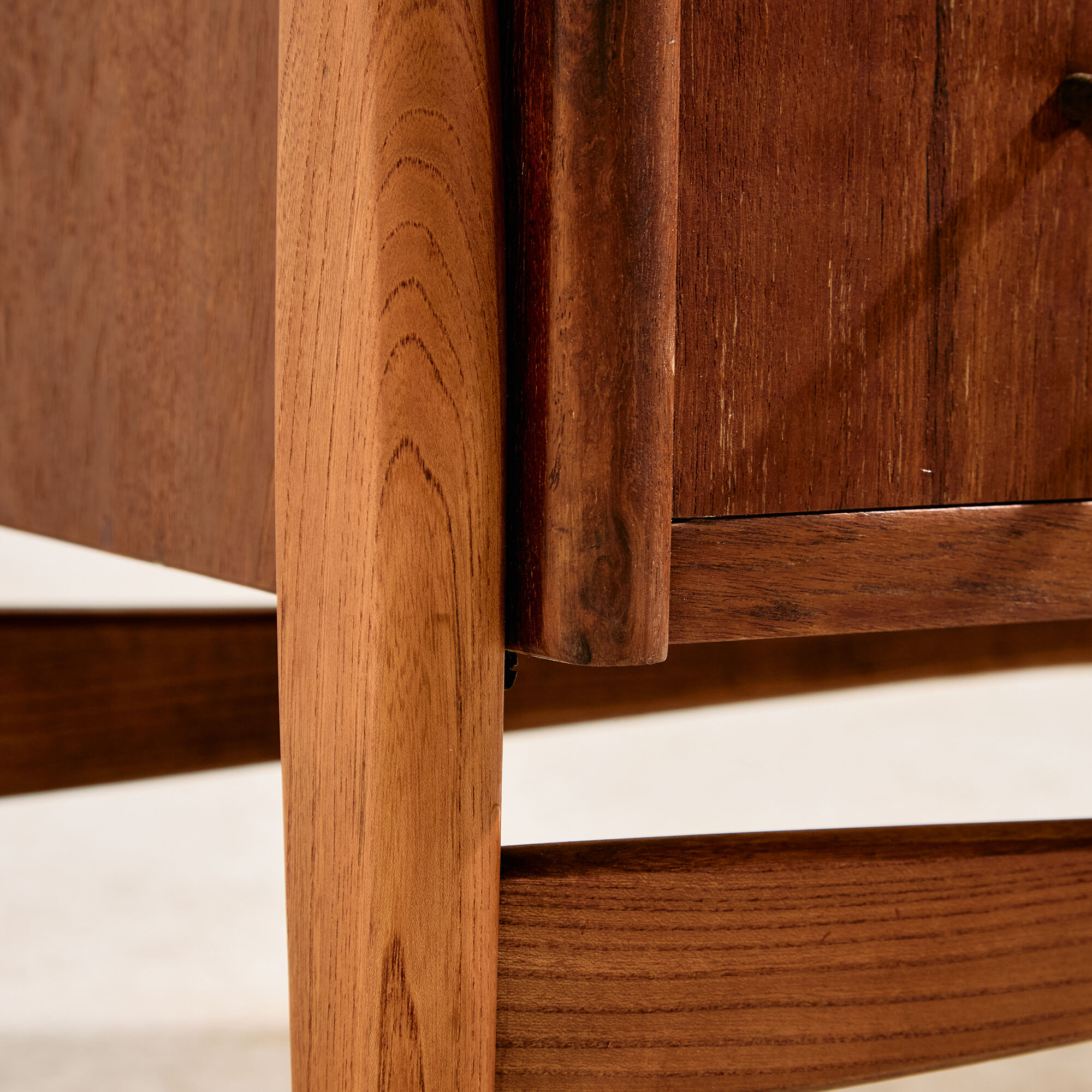 Restored commode in teak and oak