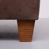 Stich Leather Pouf or Ottoman 1970s